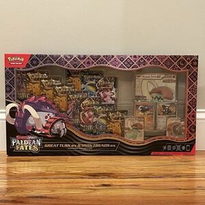 NEW Pokemon Paldean Fates Great Tusk ex Iron Treads ex Premium Collection Box